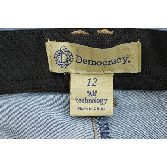 Democracy Jeans Womens 12 Blue Cotton Blend Stretch Ab Technology High Rise - Picture 4 of 7